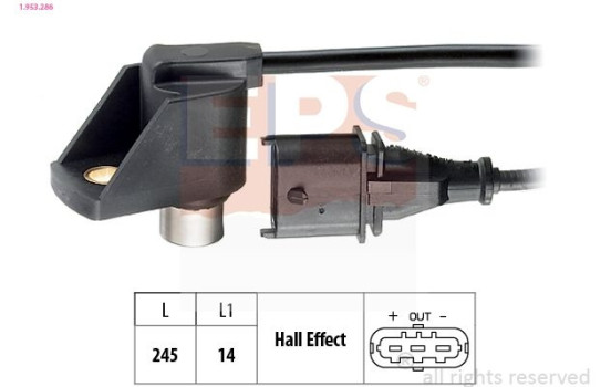 Sensor, camshaft position Made in Italy - OE Equivalent 1.953.286 EPS Facet