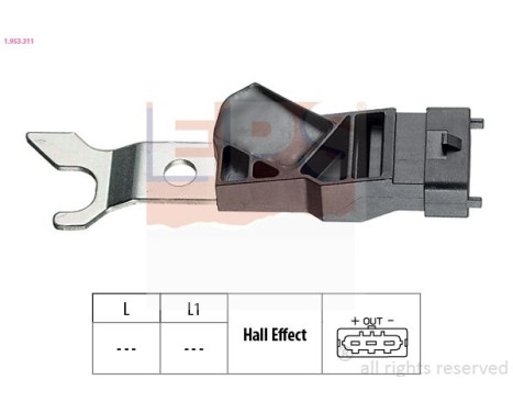 Sensor, camshaft position Made in Italy - OE Equivalent 1.953.311 EPS Facet