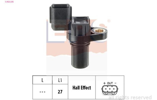 Sensor, camshaft position Made in Italy - OE Equivalent 1.953.335 EPS Facet