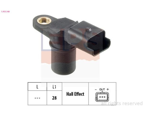 Sensor, camshaft position Made in Italy - OE Equivalent 1.953.348 EPS Facet