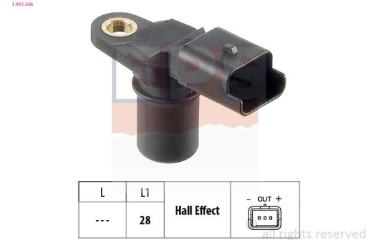 Sensor, camshaft position Made in Italy - OE Equivalent 1.953.348 EPS Facet