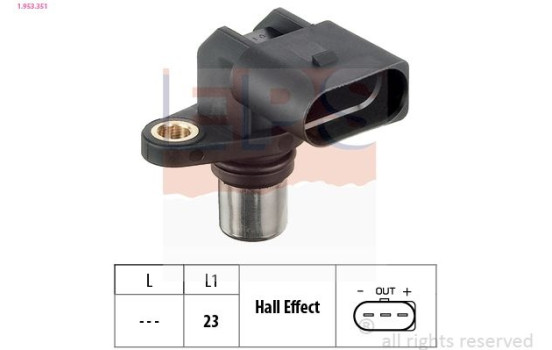 Sensor, camshaft position Made in Italy - OE Equivalent 1.953.351 EPS Facet
