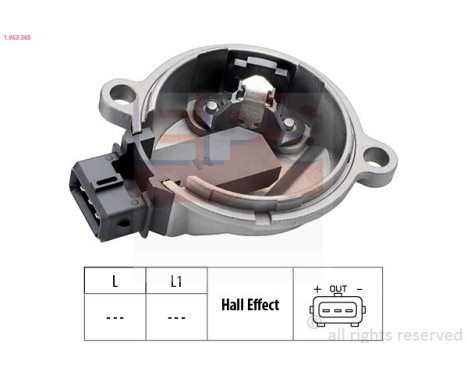 Sensor, camshaft position Made in Italy - OE Equivalent 1.953.365 EPS Facet
