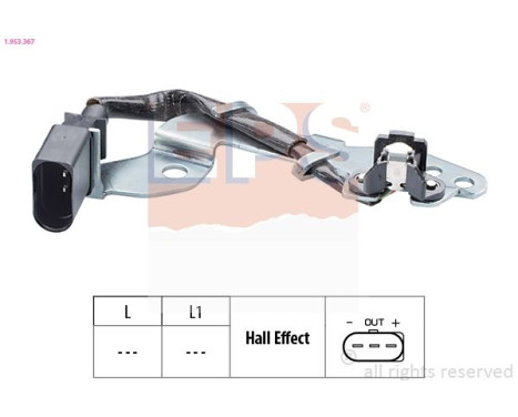 Sensor, camshaft position Made in Italy - OE Equivalent 1.953.367 EPS Facet