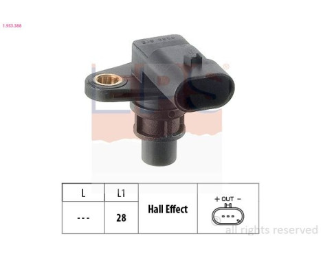 Sensor, camshaft position Made in Italy - OE Equivalent 1.953.388 EPS Facet