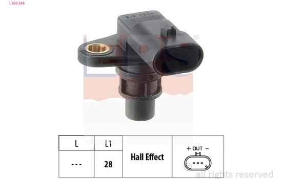 Sensor, camshaft position Made in Italy - OE Equivalent 1.953.388 EPS Facet