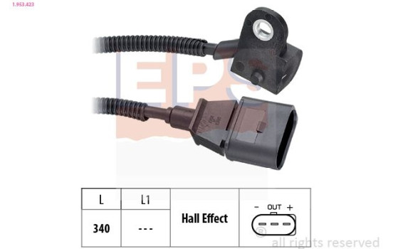 Sensor, camshaft position Made in Italy - OE Equivalent 1.953.423 EPS Facet