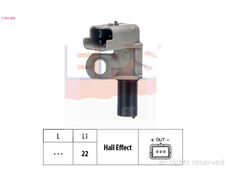 Sensor, camshaft position Made in Italy - OE Equivalent 1.953.460 EPS Facet