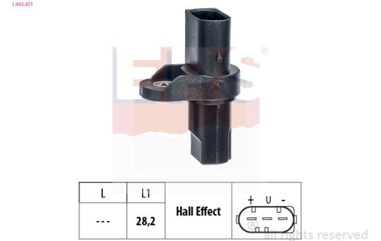 Sensor, camshaft position Made in Italy - OE Equivalent 1.953.471 EPS Facet