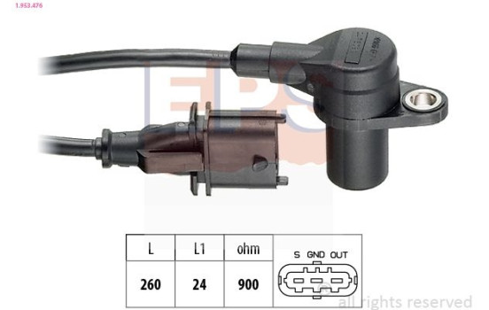 Sensor, camshaft position Made in Italy - OE Equivalent 1.953.476 EPS Facet