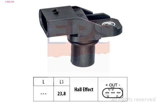 Sensor, camshaft position Made in Italy - OE Equivalent 1.953.518 EPS Facet
