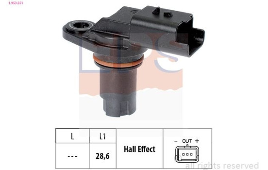 Sensor, camshaft position Made in Italy - OE Equivalent 1.953.551 EPS Facet