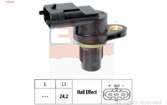 Sensor, camshaft position Made in Italy - OE Equivalent 1.953.651 EPS Facet