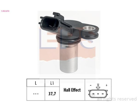 Sensor, camshaft position Made in Italy - OE Equivalent 1.953.674 EPS Facet