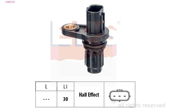 Sensor, camshaft position Made in Italy - OE Equivalent 1.953.713 EPS Facet