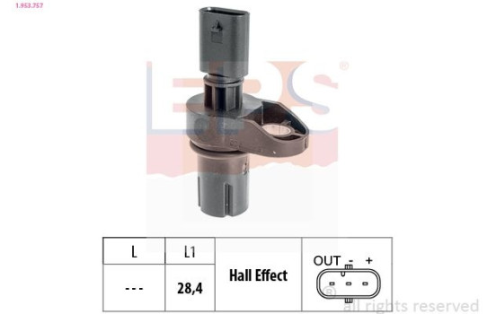 Sensor, camshaft position Made in Italy - OE Equivalent 1.953.757 EPS Facet