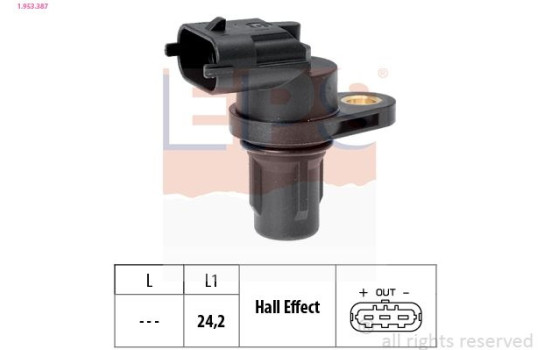 Sensor, camshaft position Made in Italy - OE Equivalent 1953387 EPS Facet