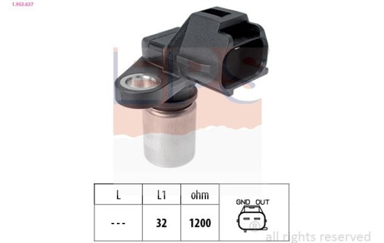 Sensor, camshaft position Made in Italy - OE Equivalent 1953637 EPS Facet