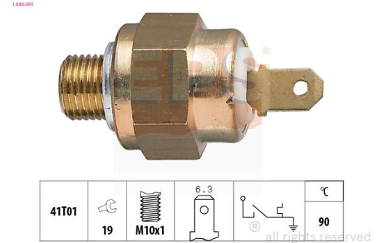 Temperature Switch, coolant warning lamp 1.840.093 EPS Facet