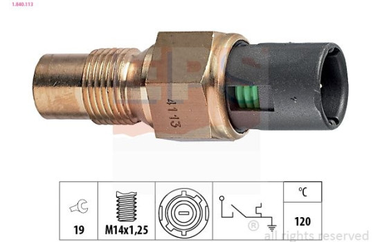 Temperature Switch, coolant warning lamp 1.840.113 EPS Facet