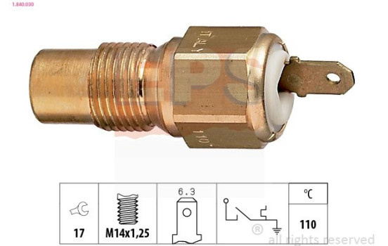Temperature Switch, coolant warning lamp Made in Italy - OE Equivalent 1.840.030 EPS Facet