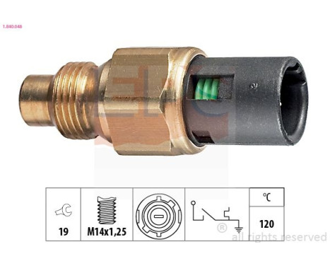 Temperature Switch, coolant warning lamp Made in Italy - OE Equivalent 1.840.048 EPS Facet