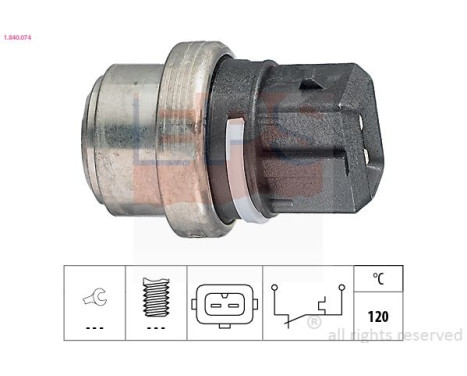 Temperature Switch, coolant warning lamp Made in Italy - OE Equivalent 1.840.074 EPS Facet