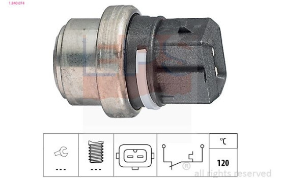 Temperature Switch, coolant warning lamp Made in Italy - OE Equivalent 1.840.074 EPS Facet