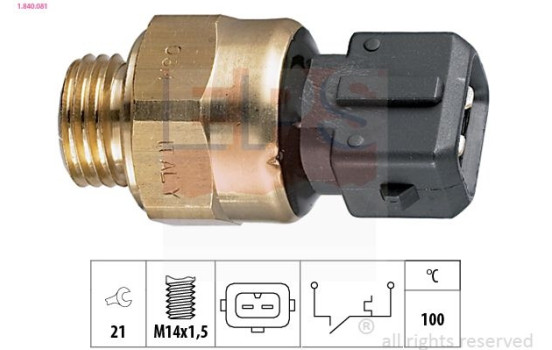 Temperature Switch, coolant warning lamp Made in Italy - OE Equivalent 1.840.081 EPS Facet
