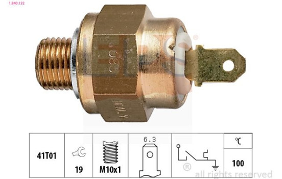 Temperature Switch, coolant warning lamp Made in Italy - OE Equivalent 1.840.132 EPS Facet