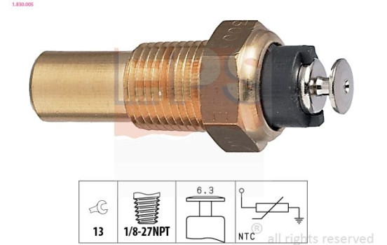 Sensor, coolant temperature Made in Italy - OE Equivalent 1.830.005 EPS Facet