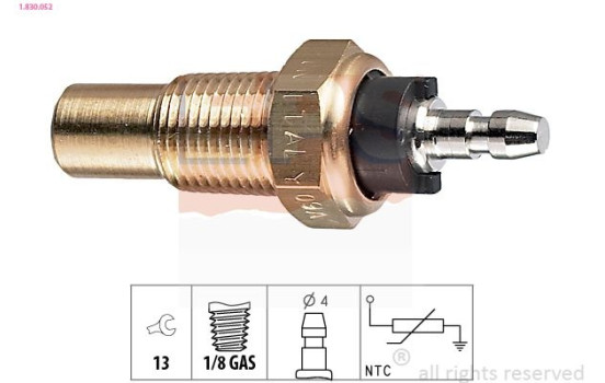 Sensor, coolant temperature Made in Italy - OE Equivalent 1.830.052 EPS Facet
