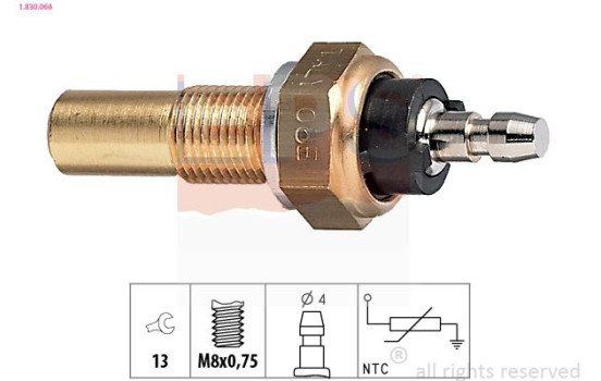Sensor, coolant temperature Made in Italy - OE Equivalent 1.830.068 EPS Facet