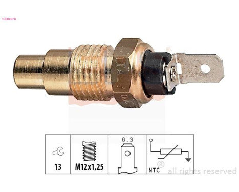 Sensor, coolant temperature Made in Italy - OE Equivalent 1.830.078 EPS Facet