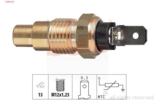 Sensor, coolant temperature Made in Italy - OE Equivalent 1.830.159 EPS Facet