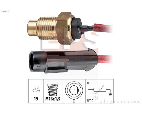 Sensor, coolant temperature Made in Italy - OE Equivalent 1.830.175 EPS Facet