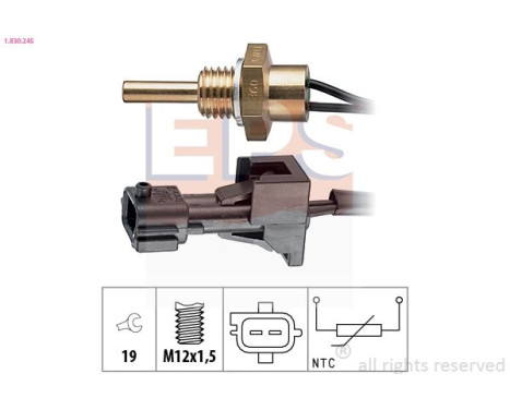 Sensor, coolant temperature Made in Italy - OE Equivalent 1.830.245 EPS Facet