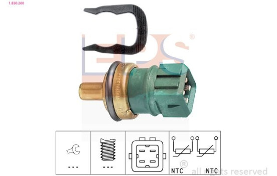 Sensor, coolant temperature Made in Italy - OE Equivalent 1.830.260 EPS Facet