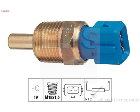 Sensor, coolant temperature Made in Italy - OE Equivalent 1.830.262 EPS Facet