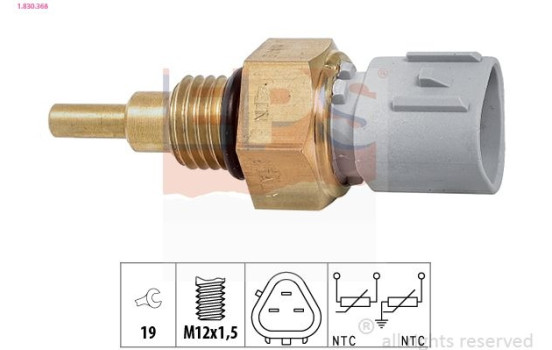 Sensor, coolant temperature Made in Italy - OE Equivalent 1.830.368 EPS Facet