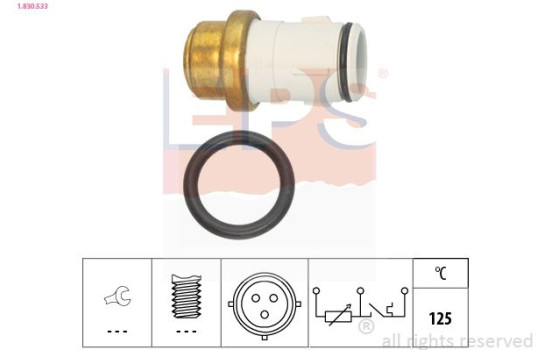 Sensor, coolant temperature Made in Italy - OE Equivalent 1.830.533 EPS Facet