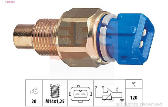 Sensor, coolant temperature Made in Italy - OE Equivalent 1.830.558 EPS Facet