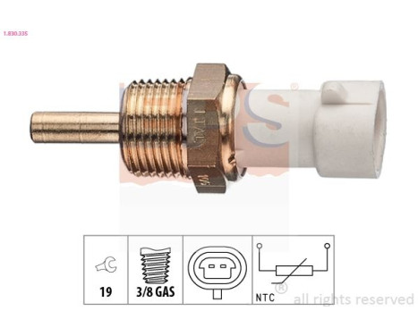 Sensor, coolant temperature Made in Italy - OE Equivalent 1830335 EPS Facet