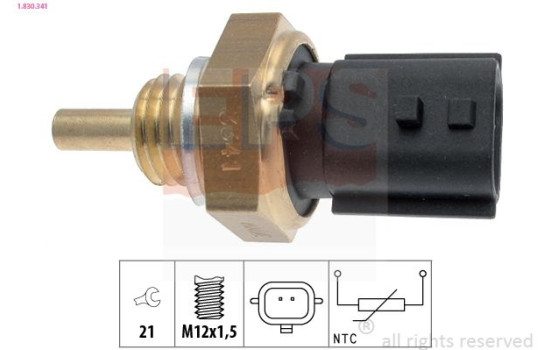 Sensor, coolant temperature Made in Italy - OE Equivalent 1830341 EPS Facet