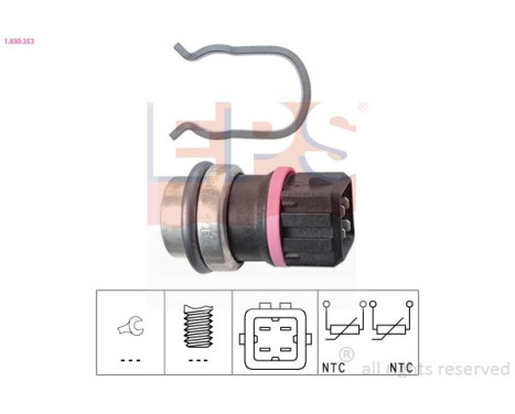 Sensor, coolant temperature Made in Italy - OE Equivalent 1830353 EPS Facet