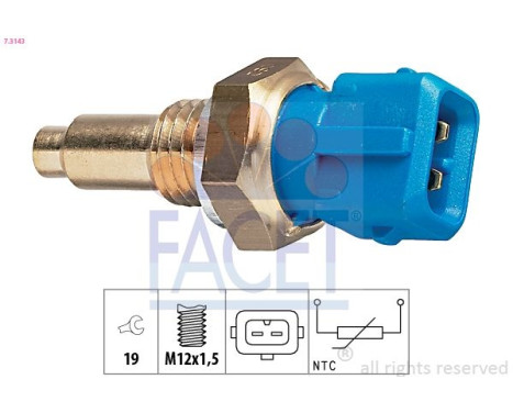 Sensor, coolant temperature Made in Italy - OE Equivalent 7.3143 Facet