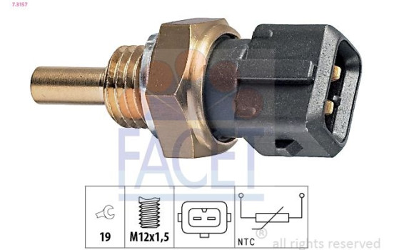 Sensor, coolant temperature Made in Italy - OE Equivalent 7.3157 Facet
