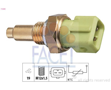 Sensor, coolant temperature Made in Italy - OE Equivalent 7.3220 Facet