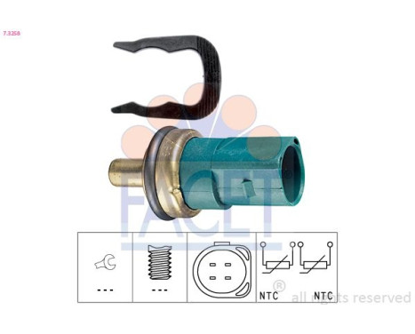 Sensor, coolant temperature Made in Italy - OE Equivalent 7.3258 Facet