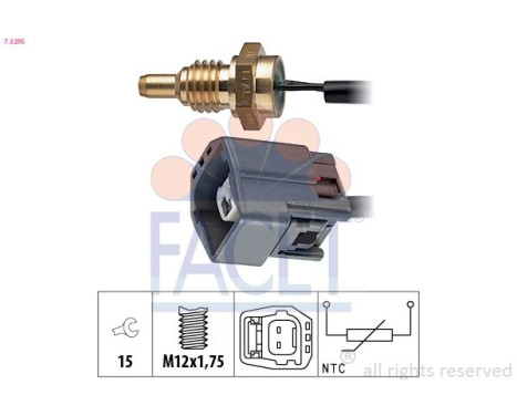Sensor, coolant temperature Made in Italy - OE Equivalent 7.3295 Facet